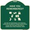 Signmission Have You Remembered We Are Not Responsible for Personal Items Left in Vehicles Double, G-1818-23909 A-DES-G-1818-23909 - alternate 1